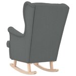 vidaXL Chaise à bascule gris foncé 74x90x102 cm tissu