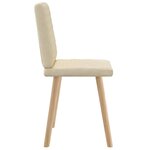 vidaXL Chaises à manger lot de 2 crème tissu