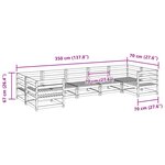 vidaXL Salon de jardin 7 Pièces bois massif sapin de douglas