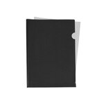 Pochette coin liderpapel polypropylene 180 microns a4  210x297mm capacite 20f        coloris noir opaque