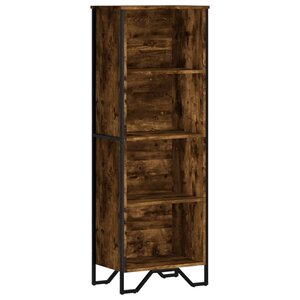 vidaXL Bibliothèque chêne fumé 50x31x137 5 cm bois d'ingénierie