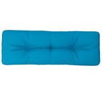vidaXL Coussin de palette bleu clair 120x40x12 cm tissu
