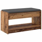 vidaXL Banc d'entrée avec coussin Bois ancien 83 x 38 x 45 cm