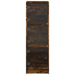 vidaXL Buffet avec portes en verre chêne fumé 35x37x109 cm