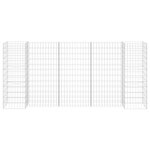 vidaXL Jardinière à gabion en H Fil d'acier 260x40x120 cm