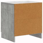 vidaXL Cabinet de chevet Gris béton 43 x 34 5 x 47 cm