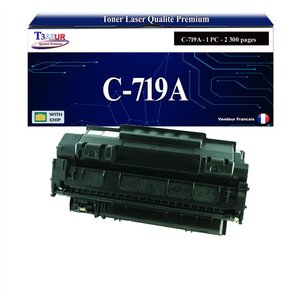 T3AZUR - Toner compatible avec Canon 719A  pour Canon MF-411DW  MF-416DW  MF-418X  MF-419X Noir - 2 300p