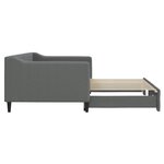 vidaXL Lit de jour avec gigogne sans matelas gris foncé 90x190 cm
