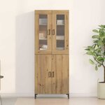vidaXL Haut Armoire 2 Pièces chêne artisanal 69 5 x 34 x 180 cm