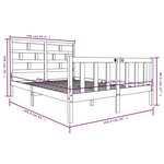 vidaXL Cadre de lit sans matelas bois massif 160x200 cm