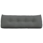 vidaXL Coussin de Dos Gris foncé 140 x 24 x 50 cm tissu