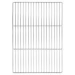 vidaXL Grille de barbecue Argent 50 x 35 cm Acier inoxydable