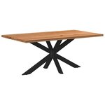 vidaXL Table à manger marron clair bois de chêne massif rectangulaire