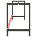 vidaXL Cadre de banc de travail Noir et rouge mat 180x57x79 cm Métal