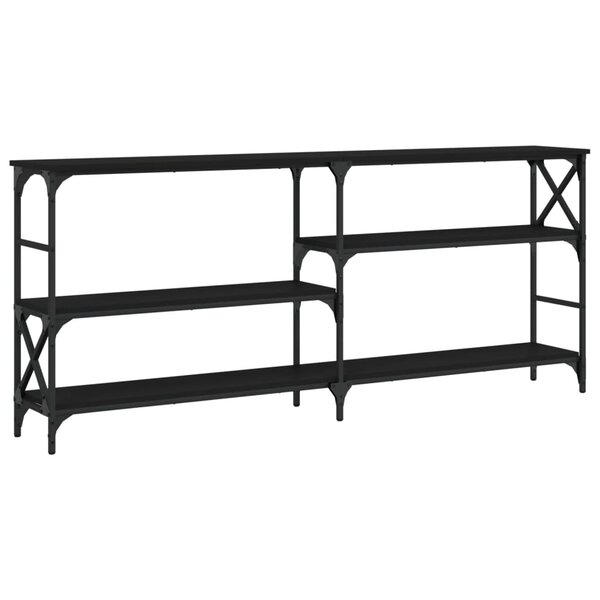 vidaXL Table console noir 180x29x76 5 cm bois d'ingénierie