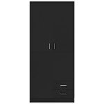 vidaXL Garde-robe Noir 80x52x180 cm Aggloméré