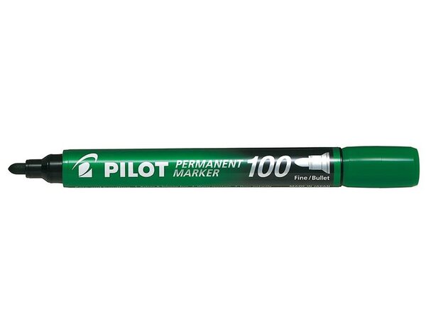 Marqueur Permanent SCA 100 pointe Ogive Fine / Moyenne Vert PILOT