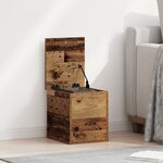 Coffre de rangement vidaXL avec couvercle en bois ancien 30x35x35 cm en bois reconstitué