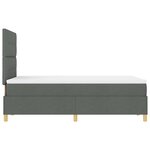 vidaXL Lit à ressort LED avec matelas Gris foncé 120 x 190 cm tissu