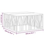 vidaXL Table basse argenté acier inoxydable/bois massif récupération