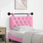 vidaXL Tête de lit suspendue Rose Tissu