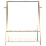 vidaXL Porte-vêtement avec étagères 132x45 5x150 5 cm bambou