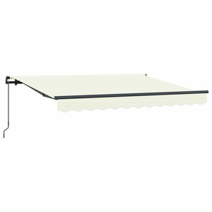 vidaXL Auvent Rétractable Crème 300 x 200 cm tissu