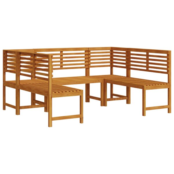 Ensemble de banc de jardin 5 pièces en bois d'acacia vidaXL