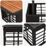 vidaXL Ensemble de salle à manger pour jardin 3 Pièces Noir et gris