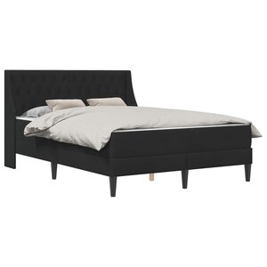 vidaXL Cadre de lit avec matelas Noir 120 x 200 cm Velours