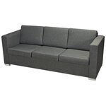 vidaXL Ensemble de canapés deux pièces Tissu Gris foncé