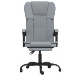 Chaise fauteuil siège pivotante de inclinable de bureau informatique étude clair tissu gris 02_0024237