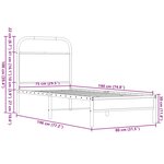 vidaXL Cadre de lit sans matelas 75x190cm chêne marron bois ingénierie