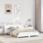 vidaXL Cadre de lit sans matelas blanc 160x200 cm bois de pin massif