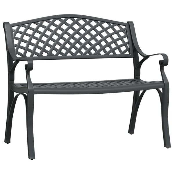 vidaXL Banc de jardin 102 cm Aluminium coulé Noir