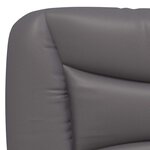 vidaXL Cadre de lit sans matelas Hvar gris 200x200 cm similicuir