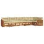vidaXL Ensemble de canapés d'extérieur 6 pc Naturel et Beige