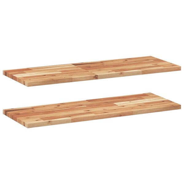 vidaXL Étagères flottantes 2 Pièces 80x30x2 cm acacia massif à l'huile
