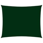 vidaXL Voile de parasol tissu oxford rectangulaire 2x3 5 m vert foncé