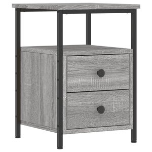 vidaXL Table de chevet sonoma gris 34x35 5x50 cm bois d'ingénierie