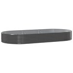 vidaXL Jardinière surélevée en acier galvanisé 296 x 140 x 36 cm Anthracite