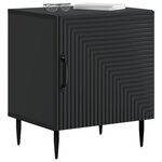 vidaXL Cabinet de chevet 2 pc Noir 43 x 34 5 x 50 cm Bois d'ingénierie