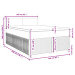 vidaXL Sommier à lattes de lit avec matelas Rose 160x200 cm Velours