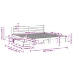 vidaXL Cadre de lit sans matelas blanc 200x200 cm bois massif de pin