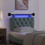 vidaXL Tête de lit suspendue Vert Mer Velours