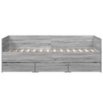 vidaXL Lit de jour et tiroirs sonoma gris 90x190 cm bois d'ingénierie