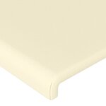 vidaXL Tête de lit à LED Crème 200x5x118/128 cm Similicuir