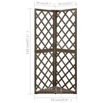 vidaXL Treillis d'angle Gris 50x50x145 cm Bois de sapin massif