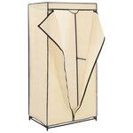 vidaXL 2 Pièces Garde-robes Crème 75x50x160 cm