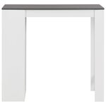 vidaXL Table de bar avec étagère Blanc 110x50x103 cm